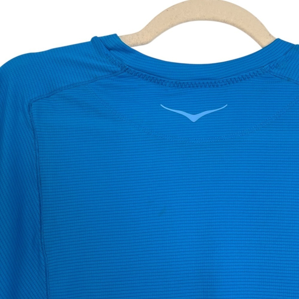 Hoka One One Men’s Glide Short Sleeve Shirt Dive Blue Small NWT Athletic Running - Picture 4 of 7